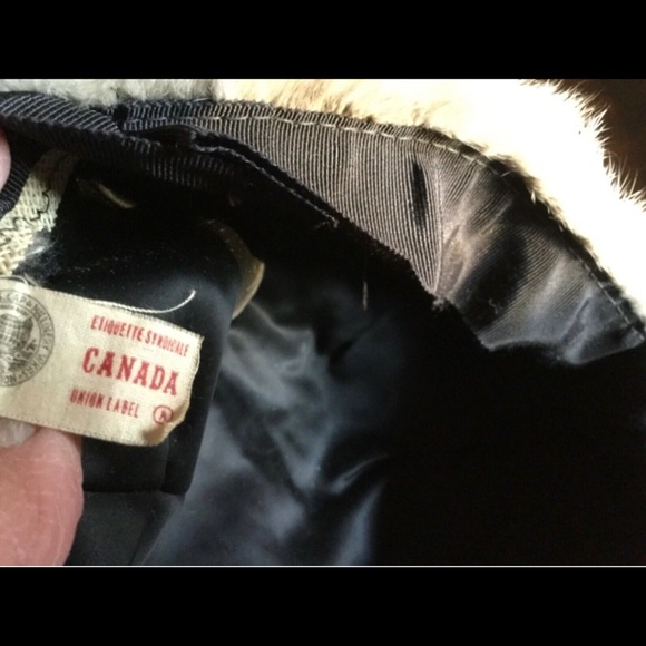 Vntg Wht PLATINUM Sapphire MINK FUR HAT BERET 22\